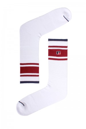 Russell Athletic Essential Atlanta Fash Single Socken Accessories Weiß | VAEJTWD-02