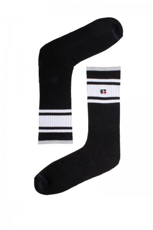 Russell Athletic Essential Atlanta Fash Single Socken Accessories Schwarz | IKSPLRG-79