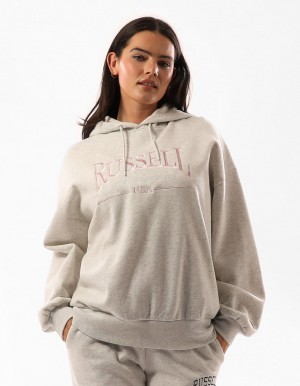 Russell Athletic Houston Oversized Hoodie Damen Beige | LGJUDFP-53