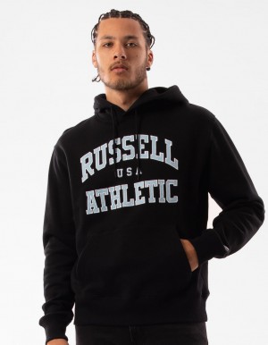 Russell Athletic Mercer Hoodie Herren Schwarz | BJNGXKQ-27