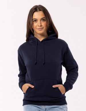 Russell Athletic Originals Embriodered Hoodie Damen Navy | FHLOJYT-19