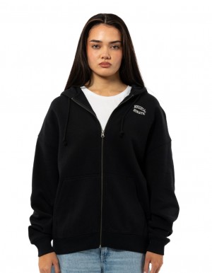 Russell Athletic Originals Embroidered Zip Through Hoodie Damen Schwarz | SFQUEXL-81