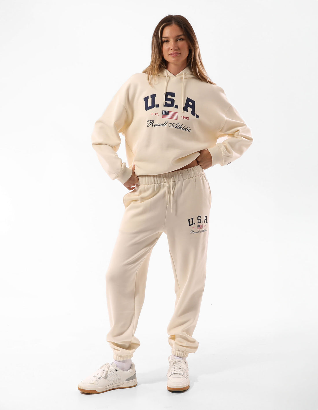 Russell Athletic 1902 Baggy Track pants Damen Beige | CQUARWS-73