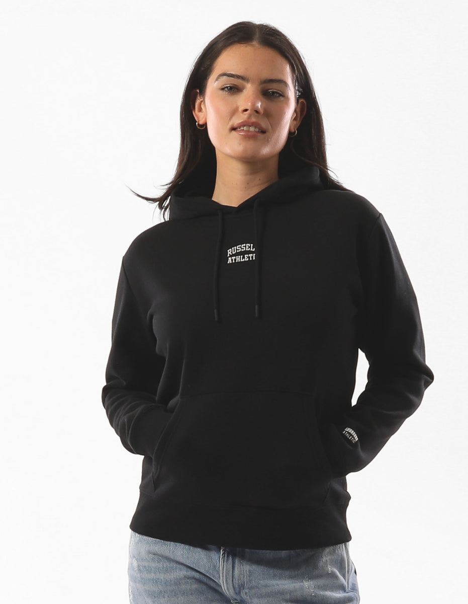 Russell Athletic Originals Embriodered Hoodie Damen Schwarz | ZJUHTNI-32